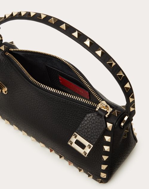 Small Rockstud Grainy Calfskin Crossbody Bag for Woman in Small Rockstud Grainy Calfskin Crossbody Bag for Woman in