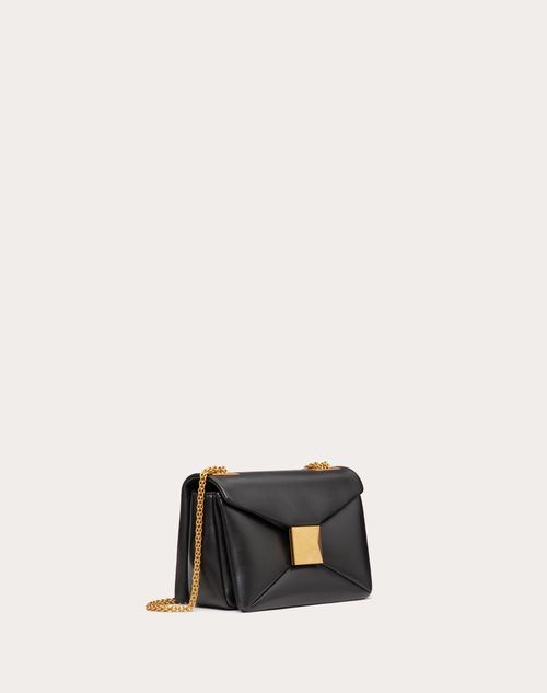 Valentino Garavani - One Stud Nappa Bag With Chain - Black - Woman - Shoulder Bags