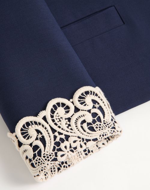 Valentino - Crepe Couture Jacket - Blue - Woman - Jackets And Blazers