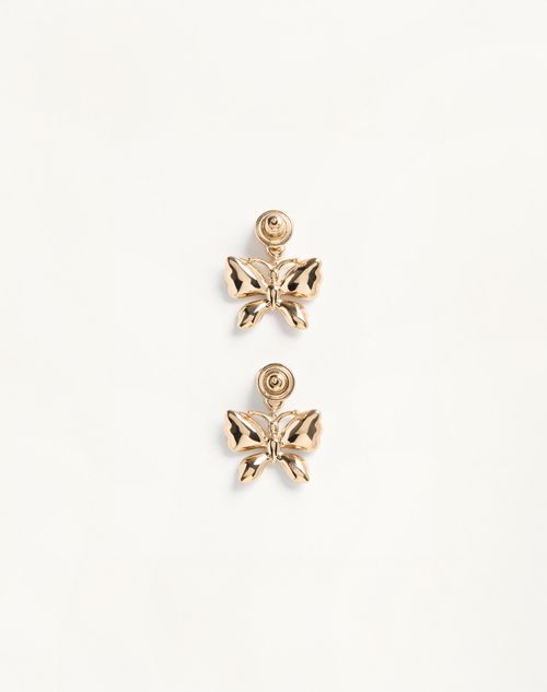 Valentino Garavani - Flutterby Earrings In Metal And Swarovski® Crystals - Platinum/crystal - Woman - Accessories