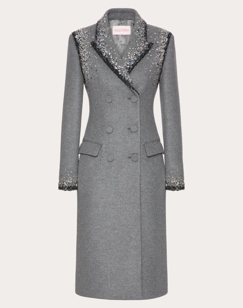 EMBROIDERED WOOL COAT