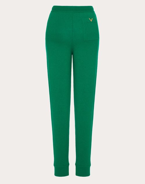 Valentino - Cashmere Trousers - Green - Woman - Trousers And Shorts