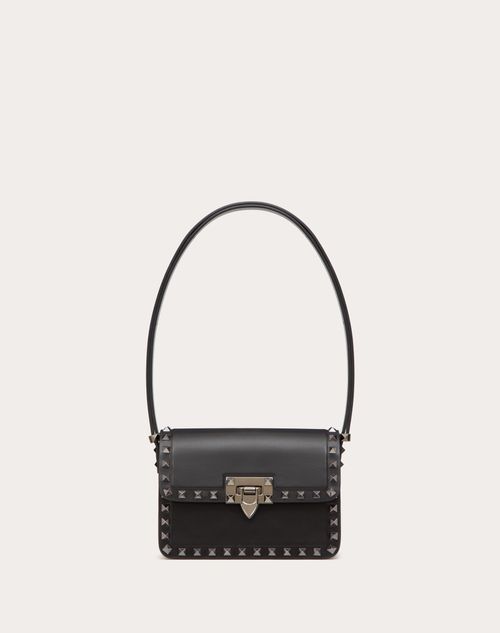 Valentino Garavani - Small Rockstud23 Smooth Calfskin Shoulder Bag - Black - Woman - Woman Bags & Accessories Sale