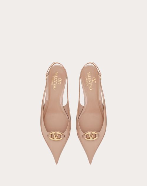 Vロゴ ボールドエディション エナメル スリングバック バレリーナ 20mm  