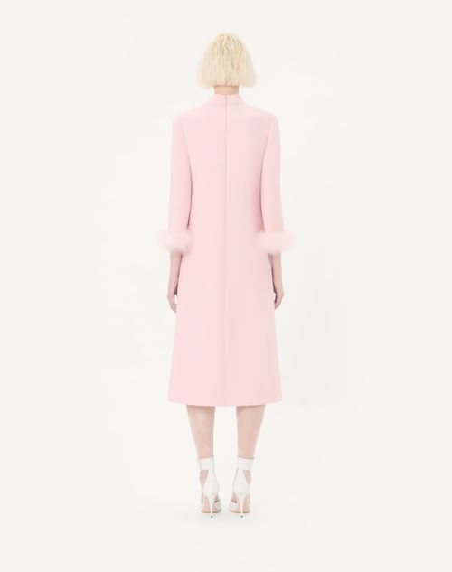 Valentino - Crepe Couture Dress With Feathers - Rose - Woman - Dresses