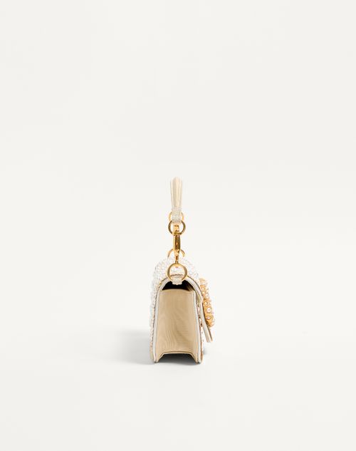 Valentino Garavani - Valentino Garavani Locò Small Embroidered Shoulder Bag With Jewel Logo - Multicolor - Woman - Shoulder Bags