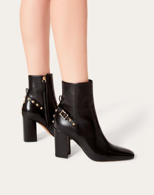Valentino Garavani - Rockstud Nappa Ankle Boot 90mm - Black - Woman - Boots