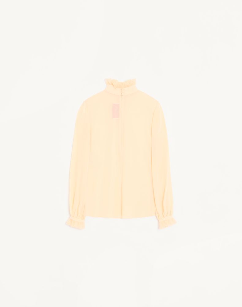 Valentino Crepe De Chine Top Woman Birch 48