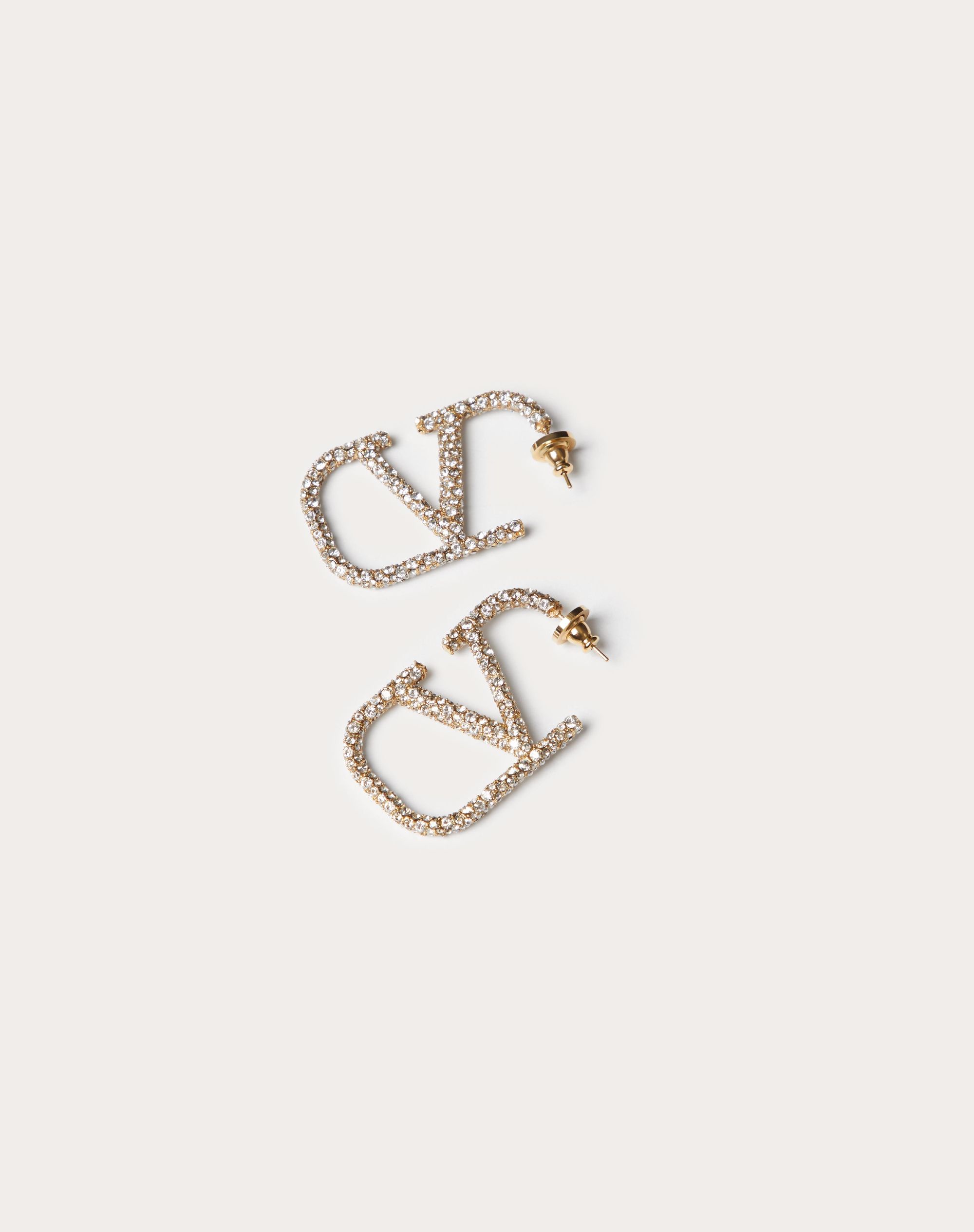 Vlogo Signature Earrings In Metal And Swarovski® Crystals Vlogo Signature Earrings In Metal And Swarovski® Crystals