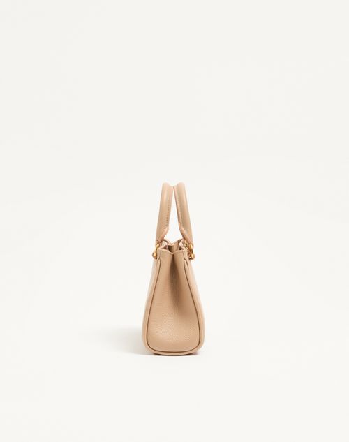 Valentino Garavani - Mini Vlogo Signature Bag In Grainy Calfskin - Pink - Woman - Top Handle Bags
