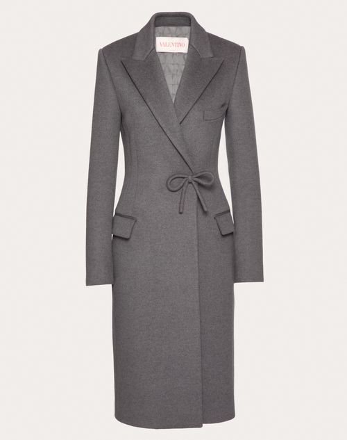 Valentino - Compact Drap Coat - Dark Grey - Woman - New Arrivals