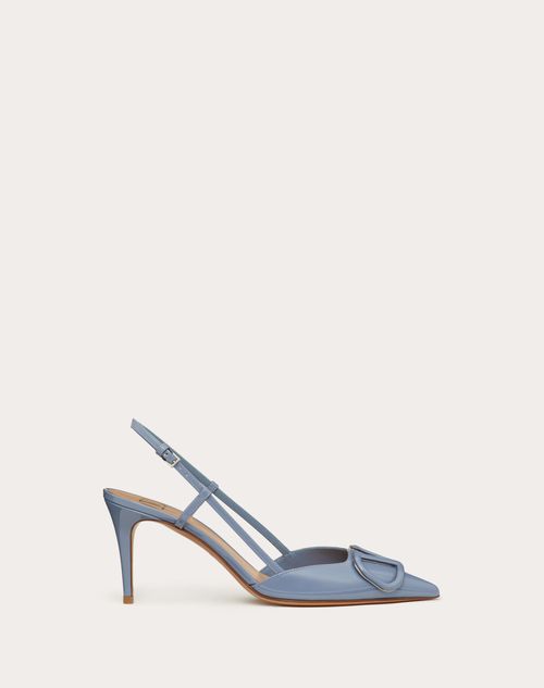 Valentino Garavani - Vlogo Signature Patent Leather Slingback Pump 80mm / 3.15 In. - Niagara - Woman - Shoes