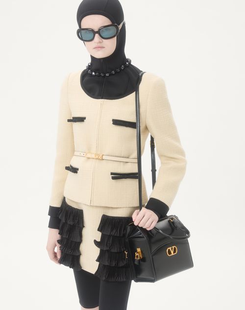 Valentino Garavani - Valentino Garavani Vain-case Bowling Bag In Shiny Calfskin - Black - Woman - Top Handle Bags