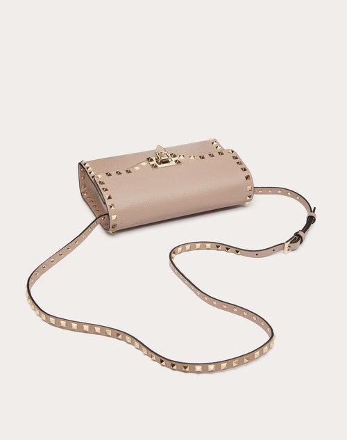 Valentino Garavani Beige Small Rockstud Crossbody Bag