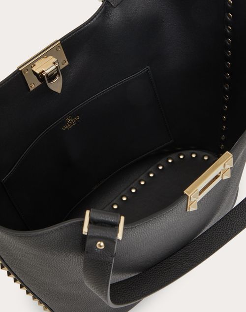 ロックスタッズ グレインカーフスキン スモール トートバッグ for ウィメンズ インチ パウダー | Valentino JP