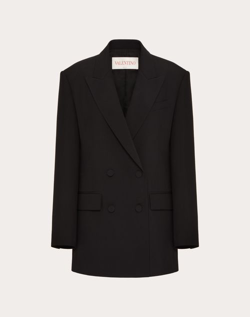 Valentino - Blazer En Laine Dry Tailoring - Noir - Femme - Vestes Et Manteaux