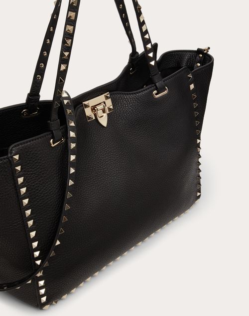 2019 Valentino Black Calfskin and Embellishment Tiger Rockstud