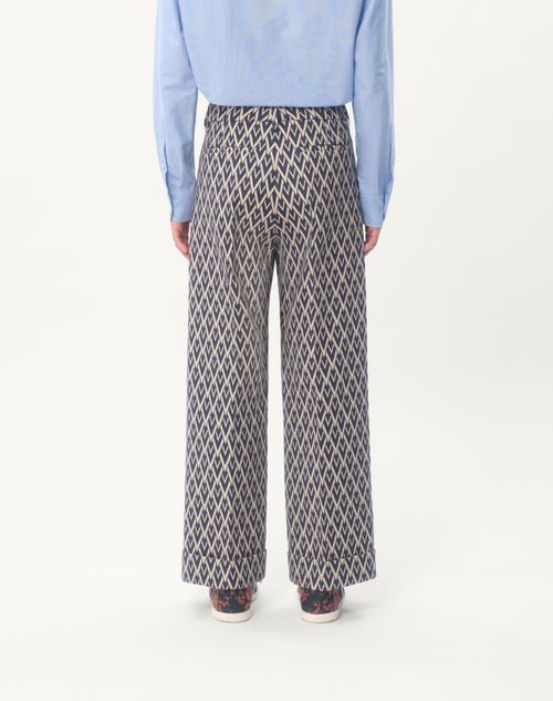 Wool Pants With Cuffs With Toute La V Jacquard Pattern for Wool Pants With Cuffs With Toute La V Jacquard Pattern for