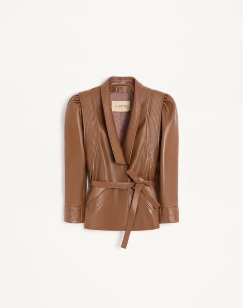 Valentino - Nappa Leather Jacket - Tan - Woman - Coats And Outerwear