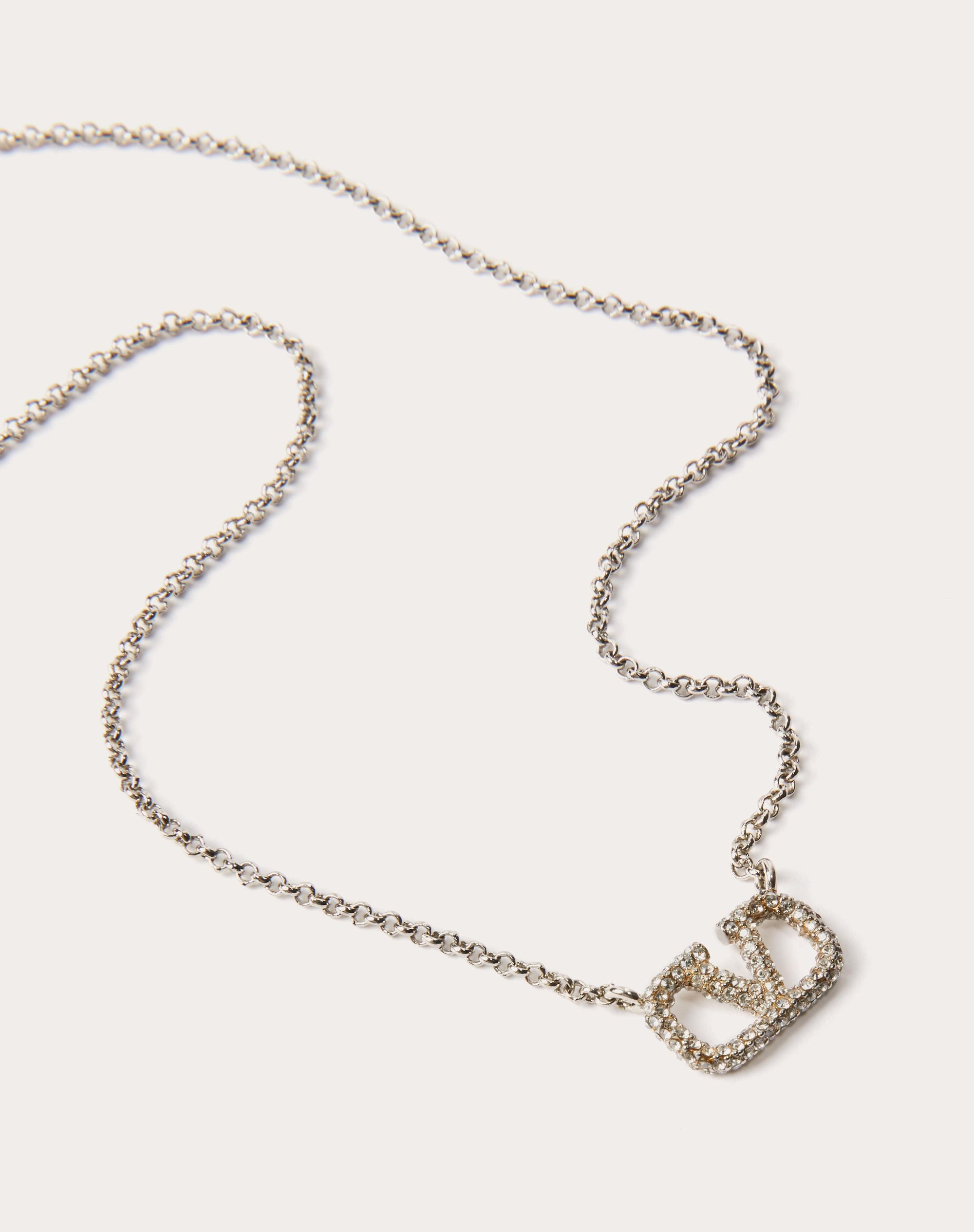Vlogo Signature Metal And Swarovski® Crystal Necklace for Woman in  
