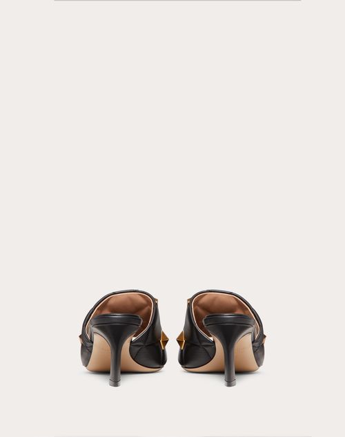 Valentino Garavani - Roman Stud Slide Sandal In Quilted Nappa 65 Mm - Black - Woman - Woman View All