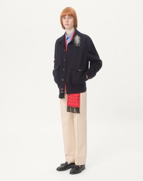 Valentino - Wool Gabardine Trousers - Cream - Man - Apparel