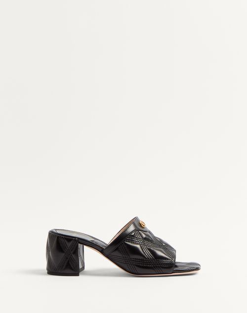 Valentino Garavani - Quiltie 67 Quilted Nappa Leather Slide Sandal 60mm - Black - Woman - Woman Sale