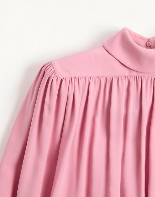 Valentino - Plissiertes Cady Couture Top - Rosa - Frau - Blusen Und Tops