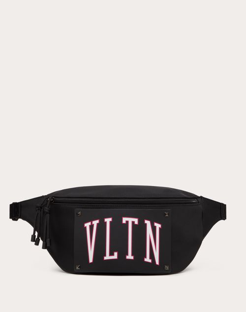 Valentino Garavani - Vltn Nylon Belt Bag - Black/white/red - Man - Belt Bags