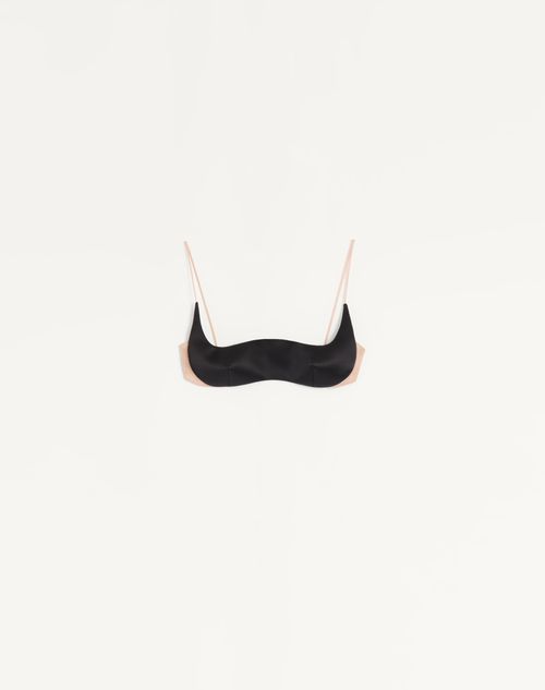 Valentino - Duchesse Bra Top - Black - Woman - Shirts & Tops