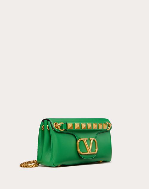 Valentino Garavani - Stud Sign Nappa Shoulder Bag - Green - Woman - Bags