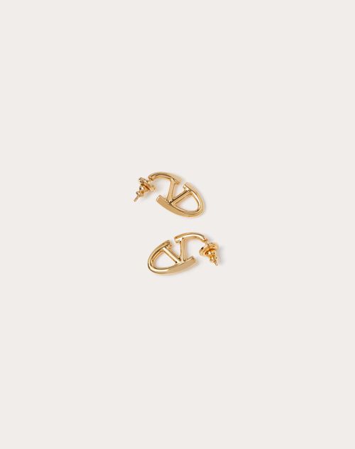 Valentino Garavani - Vlogo The Bold Edition Metal Earrings - Gold - Woman - Jewelry