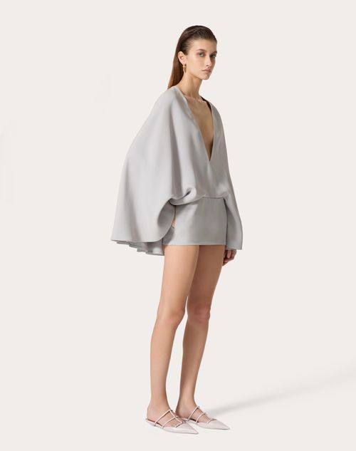 Valentino - Structured Couture Short Dress - Pearl Grey - Woman - Woman Ready To Wear Sale