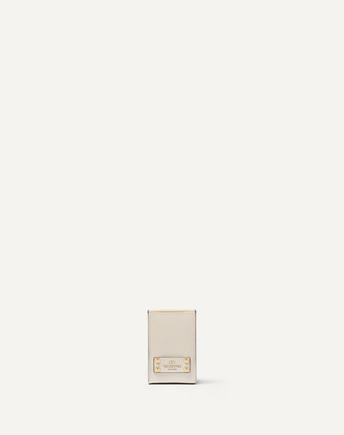 Valentino Garavani - Valentino Garavani Perfume Holder For 100 Ml Perfume In Calfskin With Metal Studs - Ivory - Woman - Fragrances