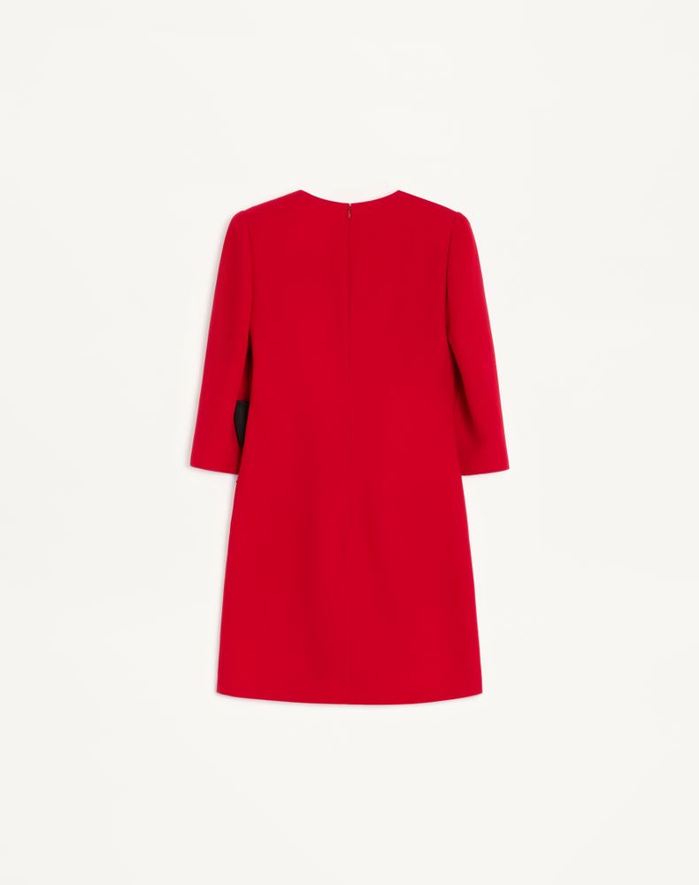 Valentino Cady Couture Short Dress With Faille Bow Woman Paris/Black 44