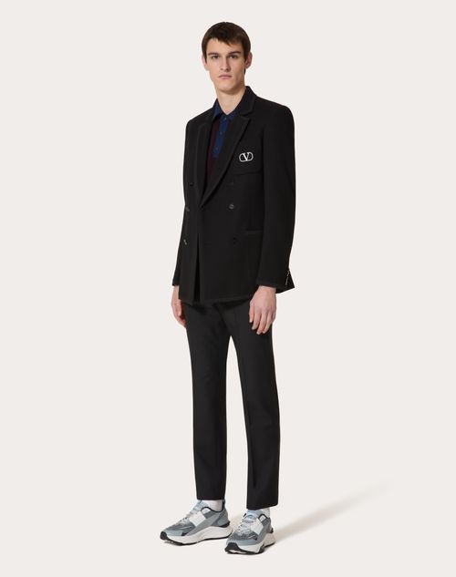 Valentino - Mohair Wool Trousers - Black - Man - Shelf - Mrtw - Wardrobing & Vlogo Sign