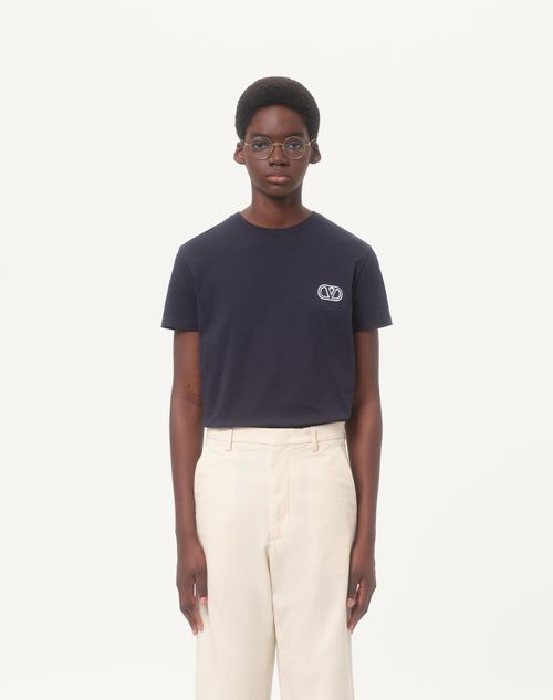 Vロゴ シグネチャーパッチ コットン Tシャツ for メンズ インチ