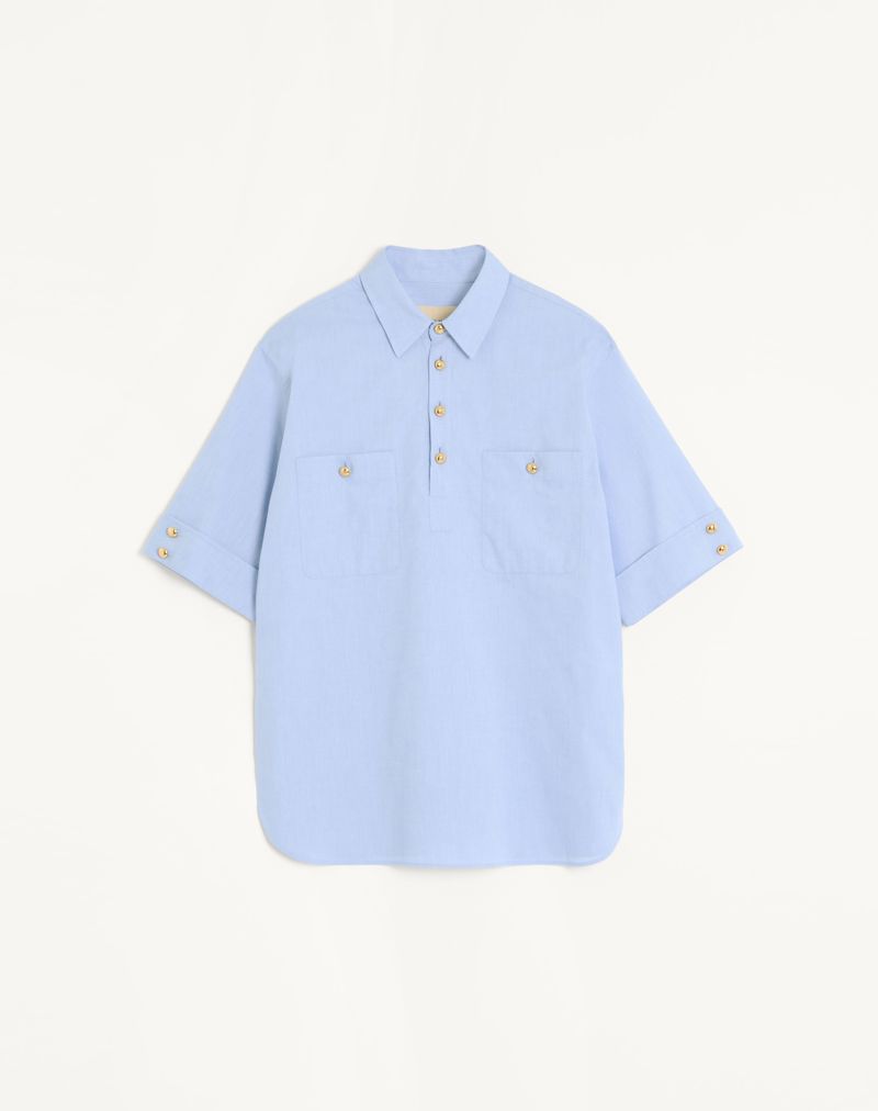 VALENTINO オックスフォードコットン ポロシャツ