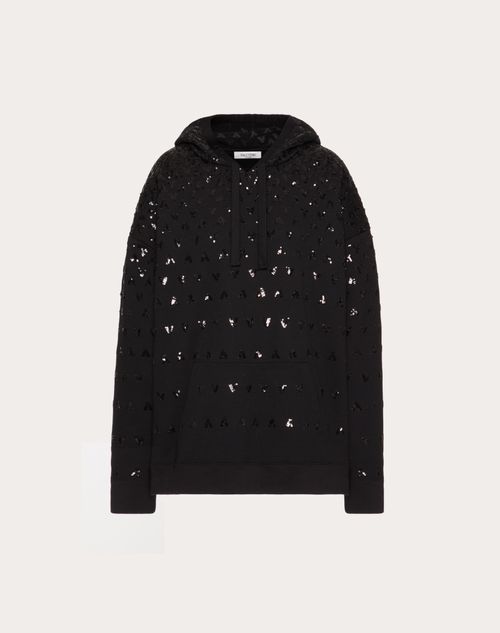 Valentino - Embroidered Jersey Sweatshirt - Black - Woman - Woman Ready To Wear Sale