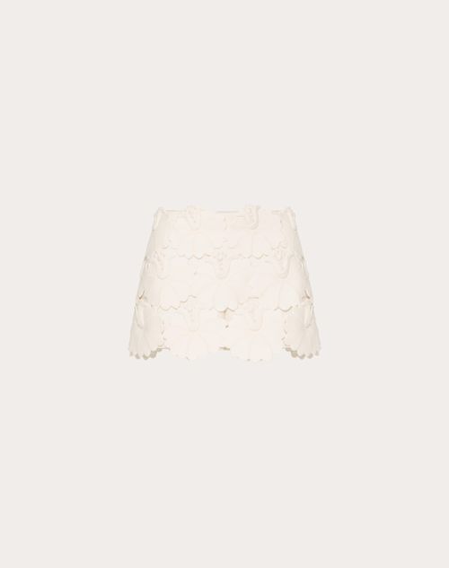 Valentino - Embroidered Crepe Couture Skort - Ivory - Woman - Ready To Wear