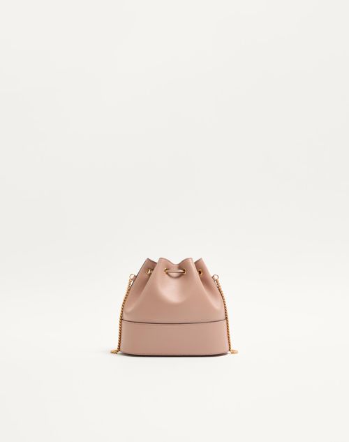 Valentino Garavani - Mini Bucket Bag In Nappa With Vlogo Signature Chain - Rose Cannelle - Woman - Shoulder Bags