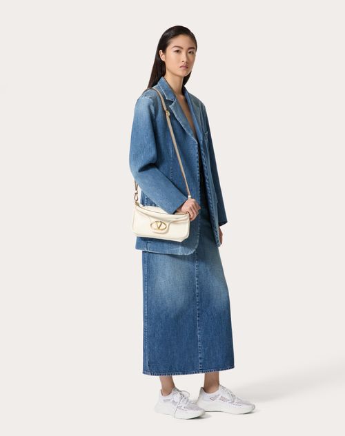 Valentino - Skirt In Medium Blue Denim - Denim - Woman - Ready To Wear