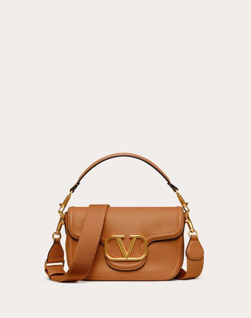 Valentino Garavani - Sac Porté Épaule Alltime En Cuir De Veau Grainé Souple - Amande - Femme - Valentino Garavani Alltime