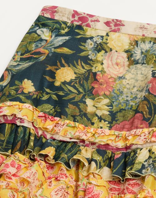 Valentino - Skirt In Mussola Apres L’hiver Macro Fiore - Multicolor - Woman - Skirts