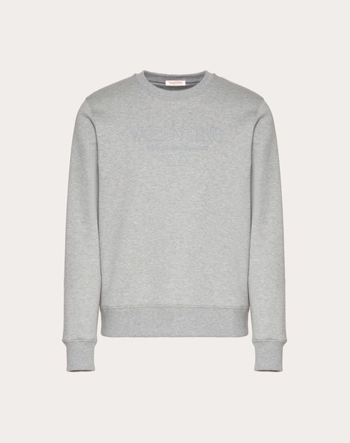 Valentino - Sweat-shirt Ras-du-cou En Coton À Imprimé Valentino - Gris - Homme - T-shirts Et Sweat-shirts