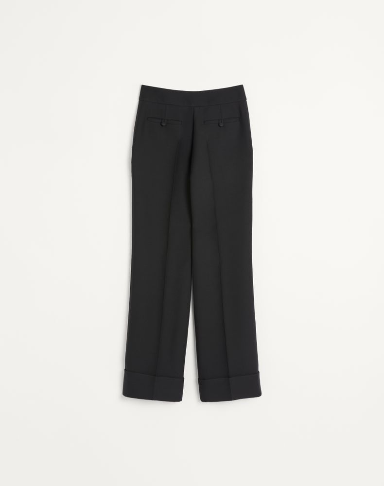 Valentino Crepe Couture Trousers Woman Black 46