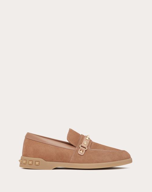 Valentino Garavani - Mocasín Leisure Flows De Serraje - Light Camel - Mujer - Shelf - W Shoes - Loafers