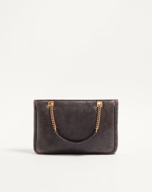 Valentino Garavani - Valentino Garavani Viva Superstar Small Sheepskin Shopping Bag - Brown/beige - Woman - Totes
