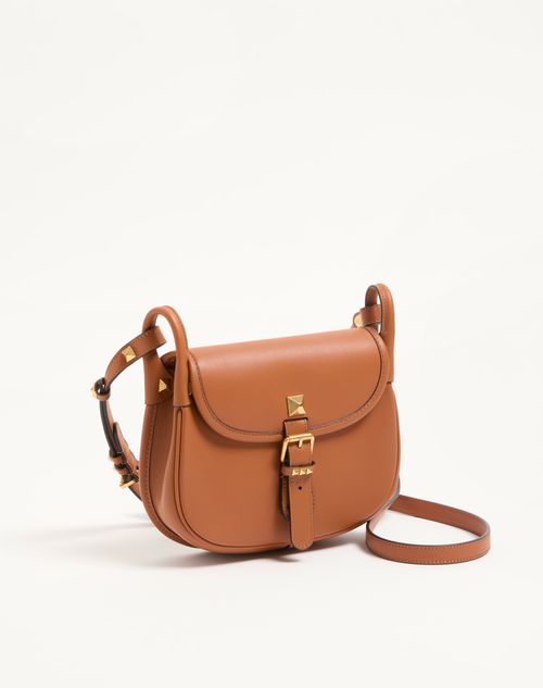 Valentino Garavani - Valentino Garavani Flâneuse Small Leather Shoulder Bag - Hazelnut - Woman - Shoulder Bags