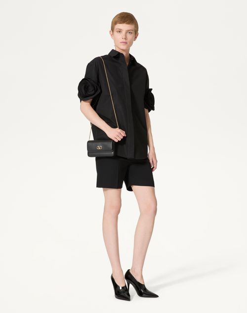Vlogo Signature Calfskin Mini Bag for Woman in Black Vlogo Signature Calfskin Mini Bag for Woman in Black